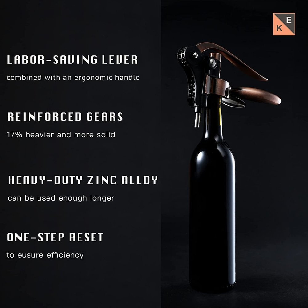 KITESSENSU Wine Bottle Opener Set, Corkscrew Kit w - Picture 7 of 7